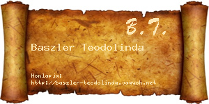 Baszler Teodolinda névjegykártya